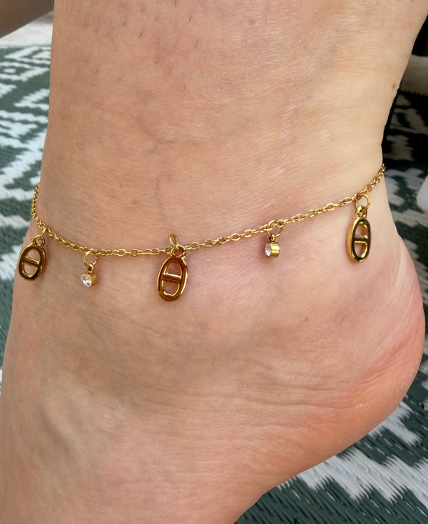 Bracelet de cheville marin